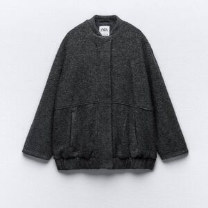 Zara Oversize Wool Bomber Jacket